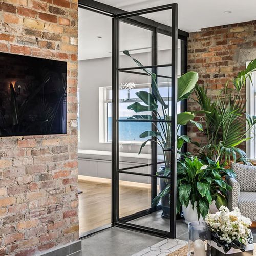 Steel Frame Glass Bifold Doors - Galvanised FPS50