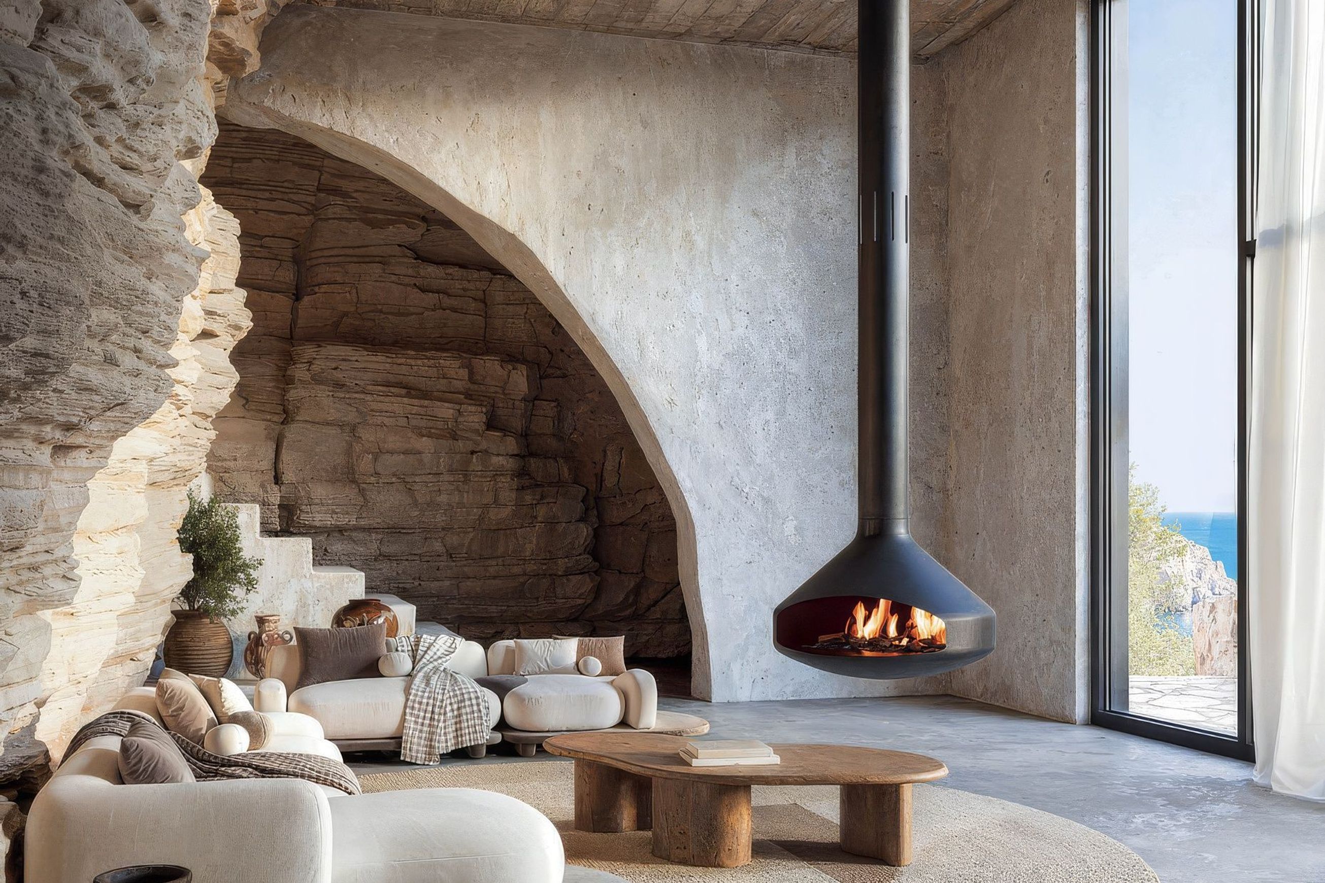 Ergofocus Bioethanol Suspended Fireplace