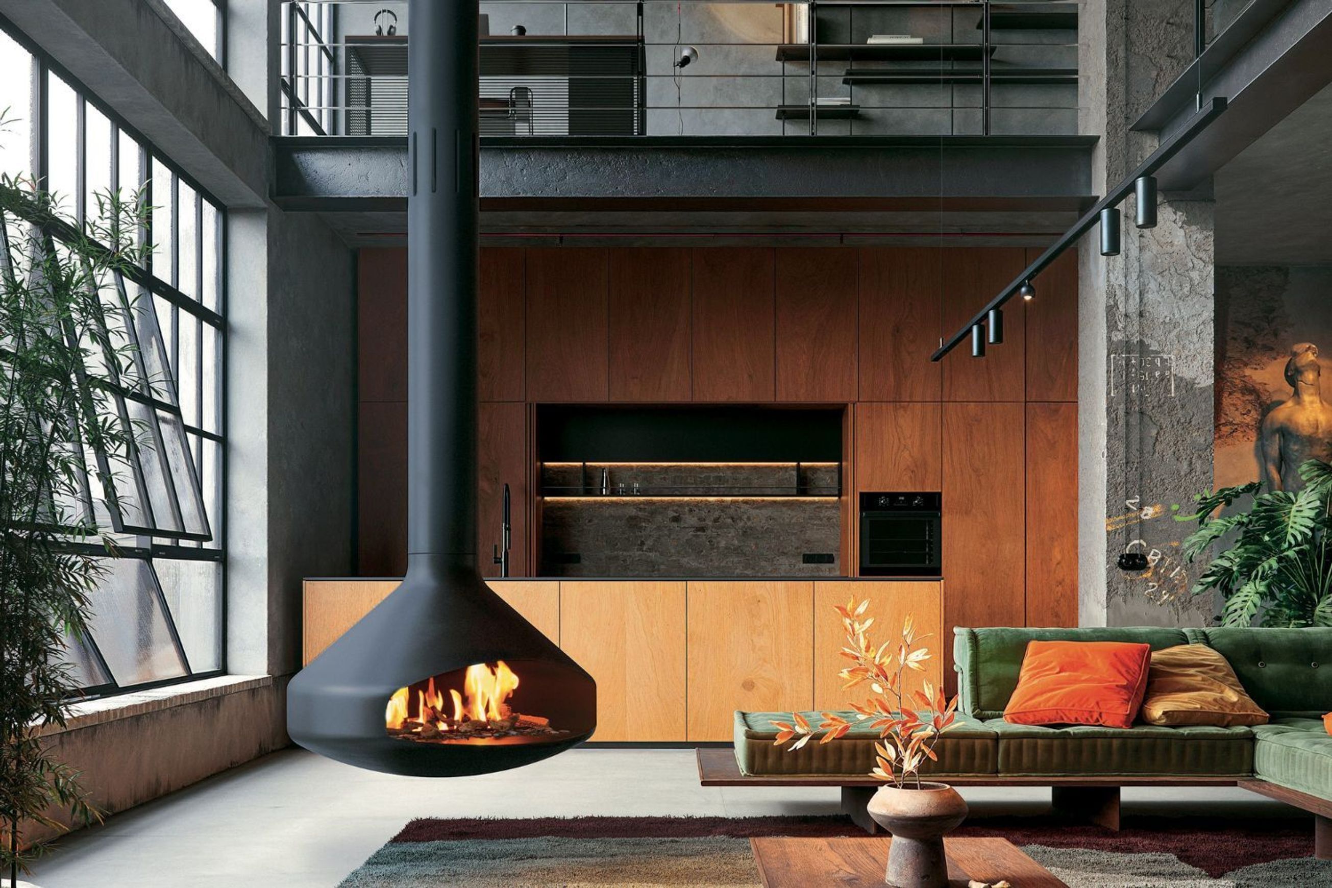 Ergofocus Bioethanol Suspended Fireplace
