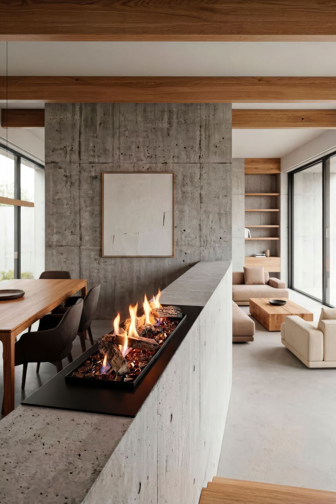 Decoflame BEV LogicWood Log Fireplace 20.5 Hr Burn Time