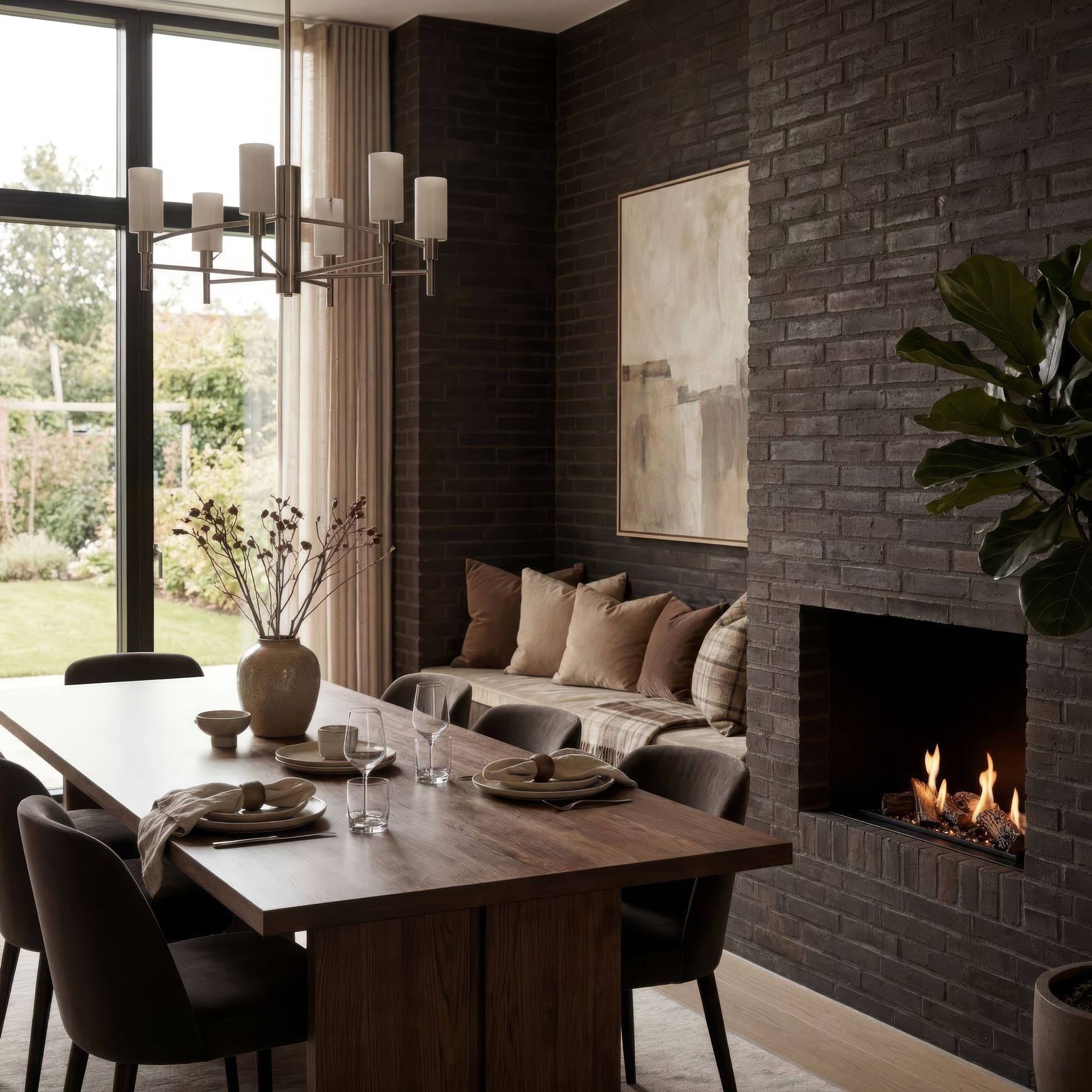 Decoflame BEV LogicWood Log Fireplace 20.5 Hr Burn Time