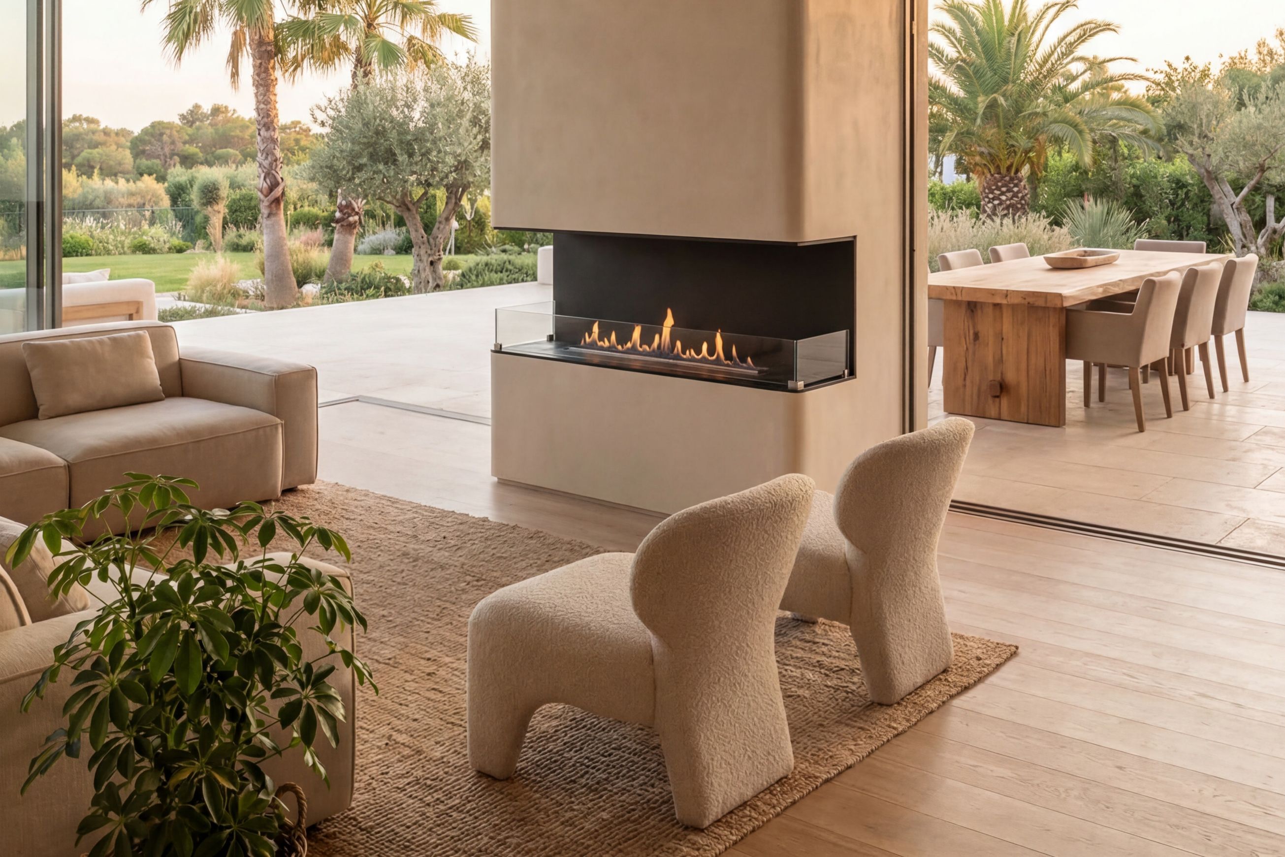 Decoflame Montreal Three-Sided BEV Net Zero Fireplace