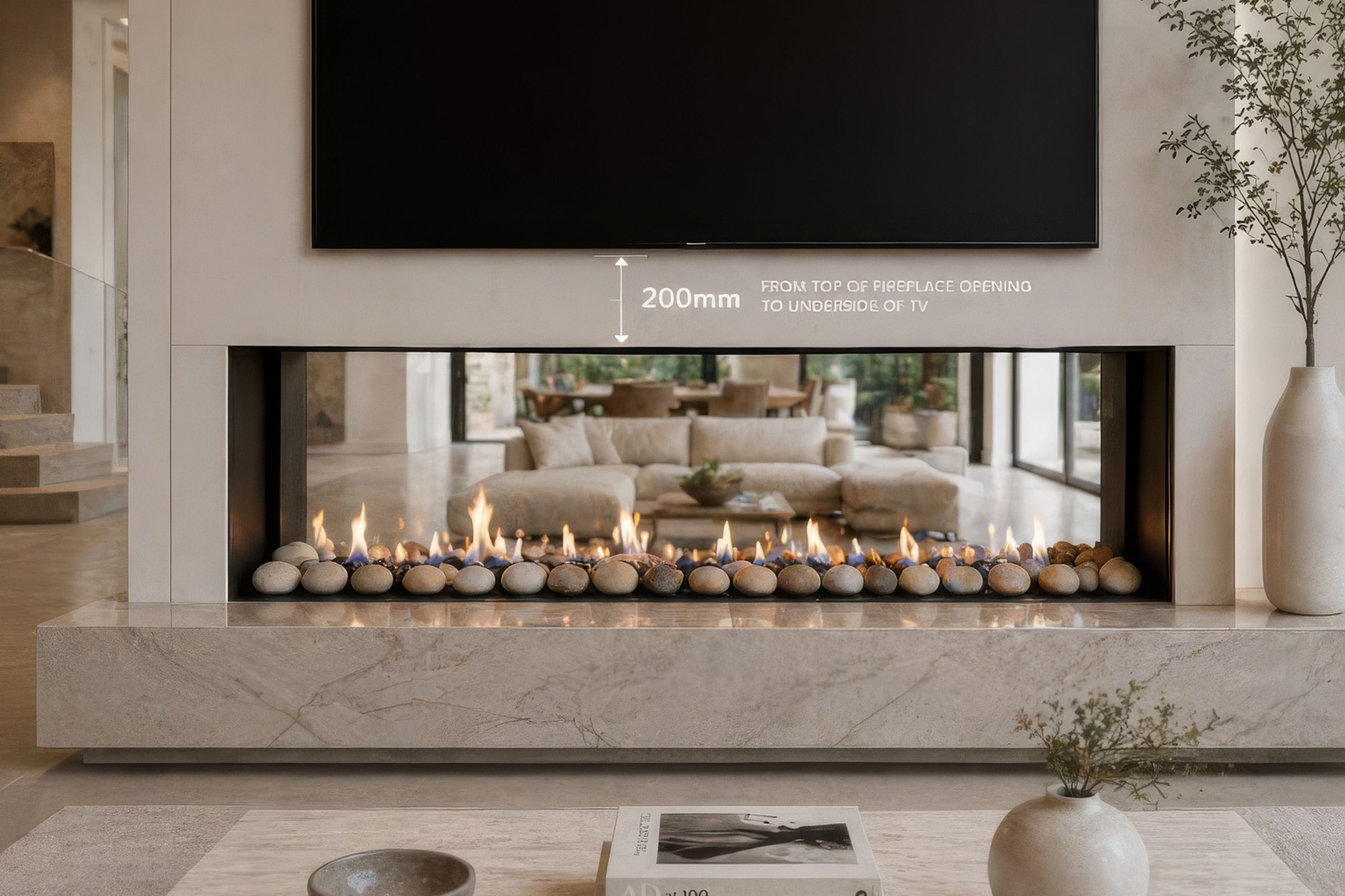 Phoenix Horizon Double Sided Fireplace