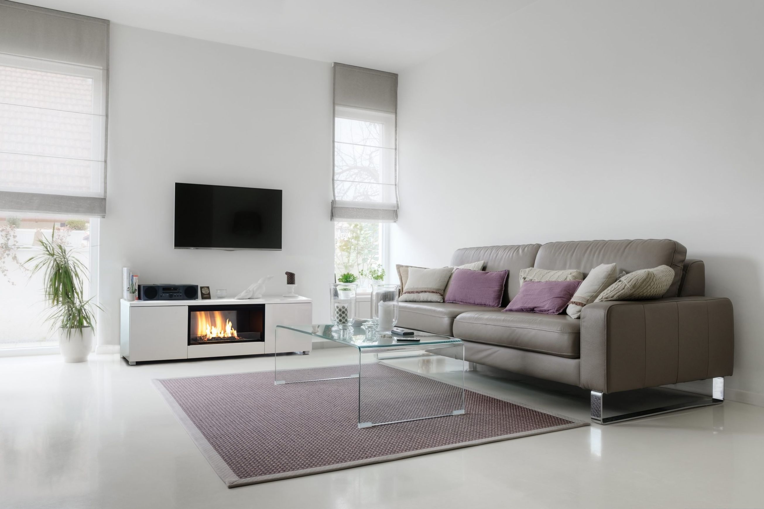 Planika Freestanding Pure Flame Tv Box Bioethanol Fireplace