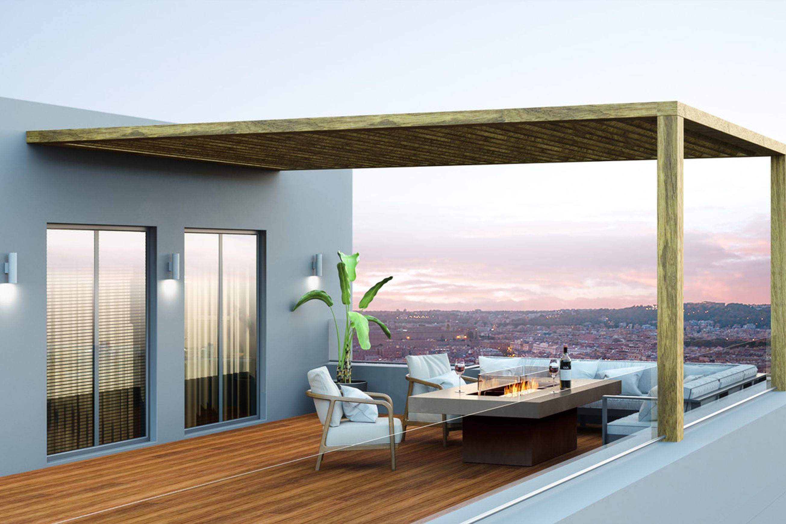 EcoSmart 90 Dining Biofuel Fireplace
