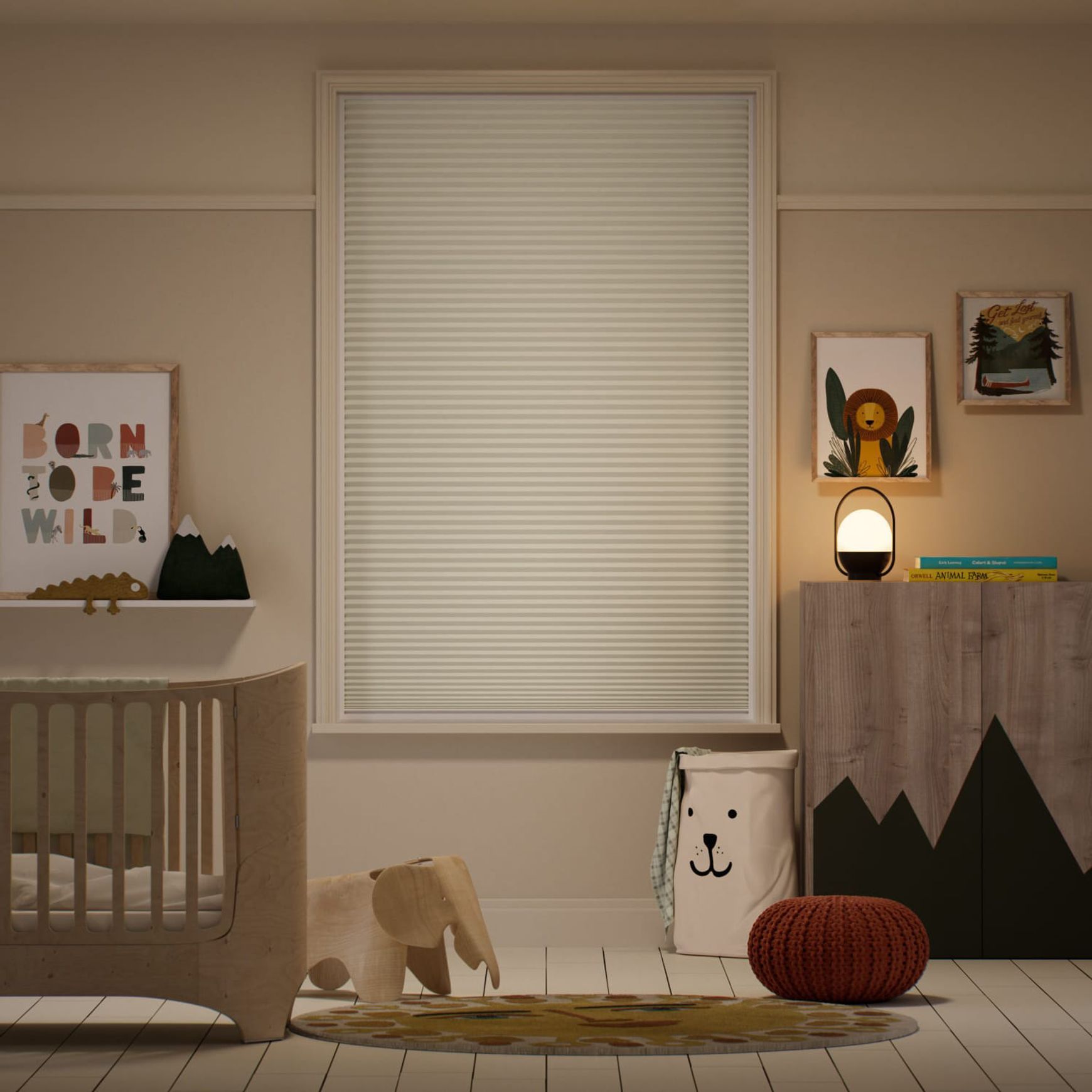 Slimline Total Blockout Cashew | Honeycomb Blinds
