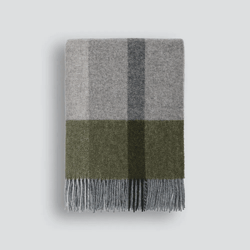 Baya Brunswick Throw - Olive | Pure NZ Wool