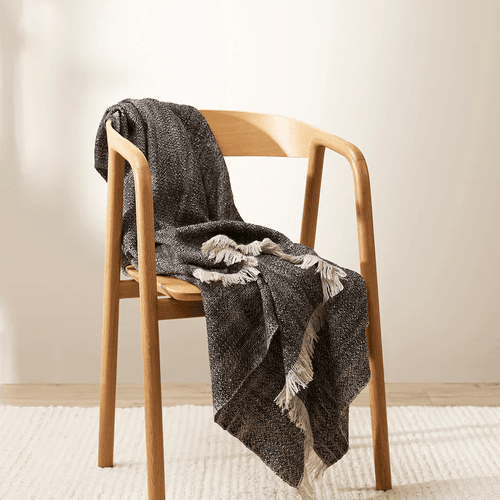 Baya Perendale Throw - Black | 100% Wool