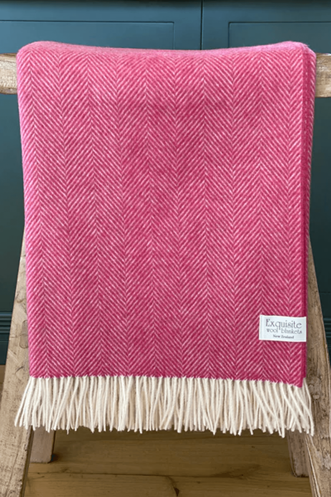 NZ Wool Throw - Herringbone, Candy | 100% Merino Wool