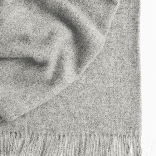 Weave Home Nevis Throw Blanket - Ash | NZ Lambswool