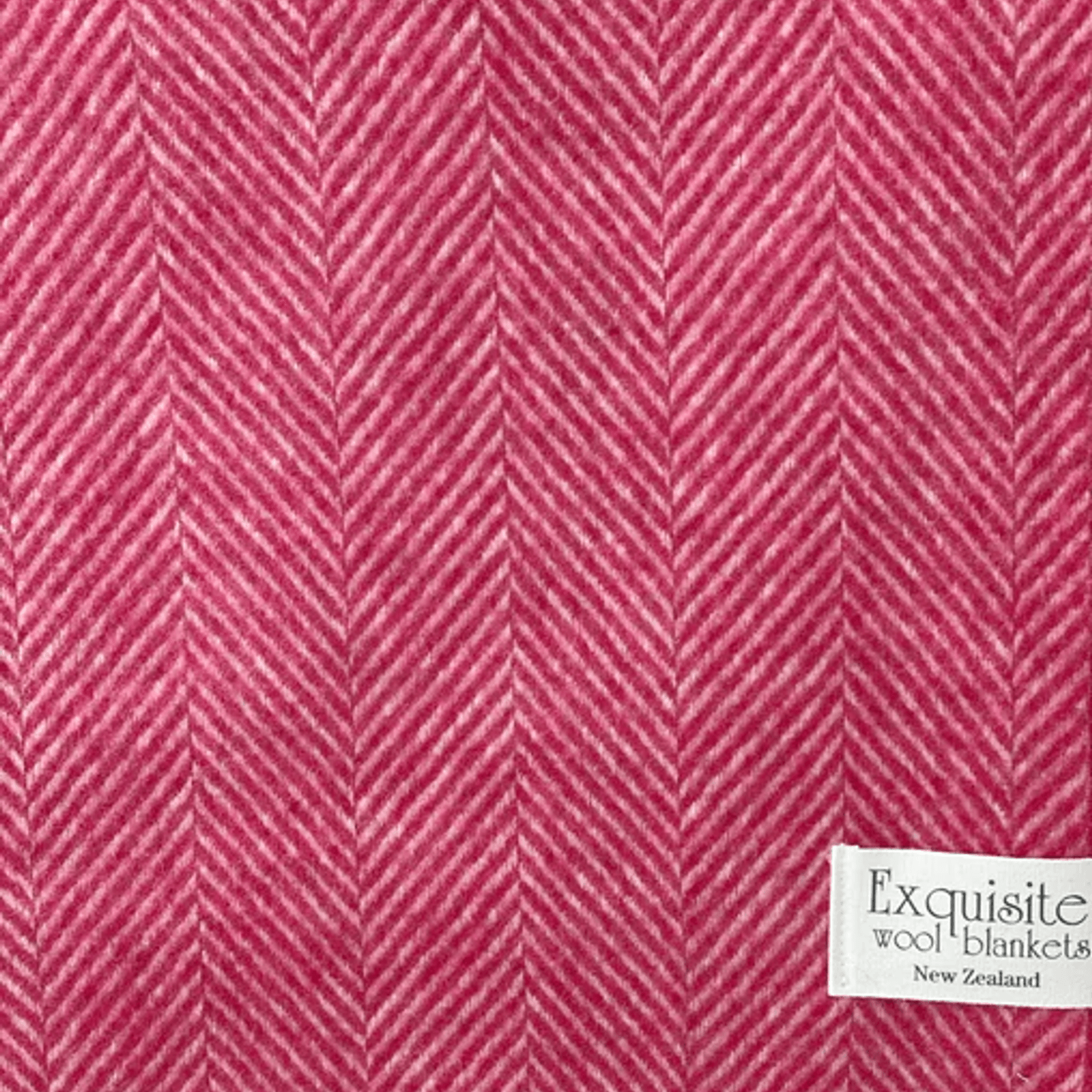 NZ Wool Throw - Herringbone, Candy | 100% Merino Wool