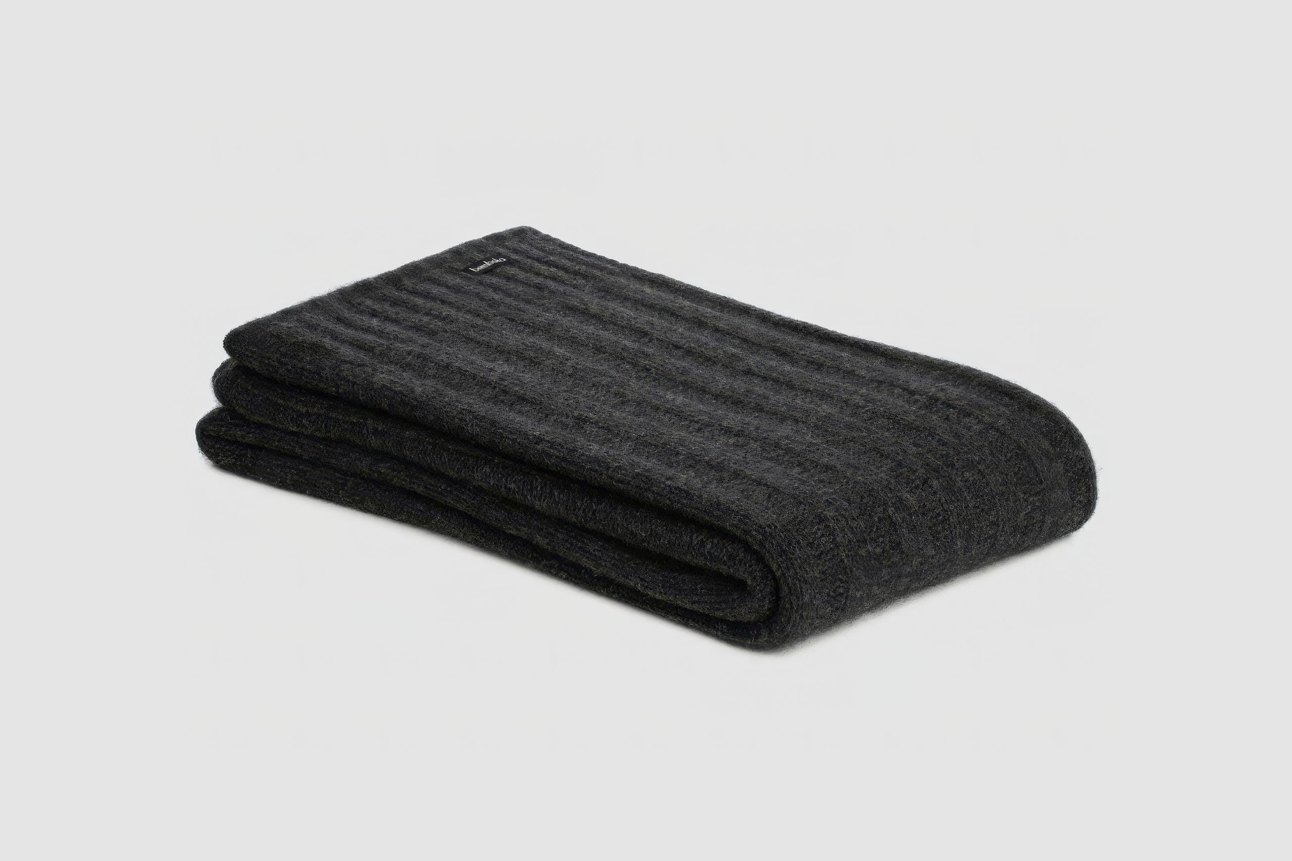 Chunky Rib Angora & Merino Wool Throws