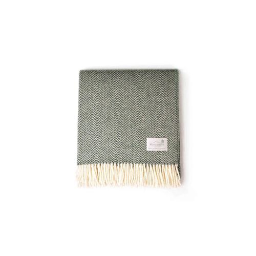 Ruanui Station Lambswool Throw - Goss Green Chevron
