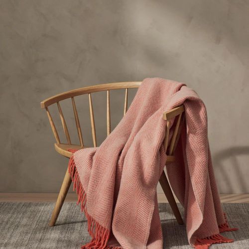 Weave Home Lerwick Throw Blanket - Tangelo | 100 % Wool