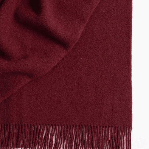 Weave Home Nevis Throw Blanket - Rhubarb | NZ Lambswool