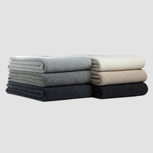 Chain Rib Angora & Merino Wool Throws