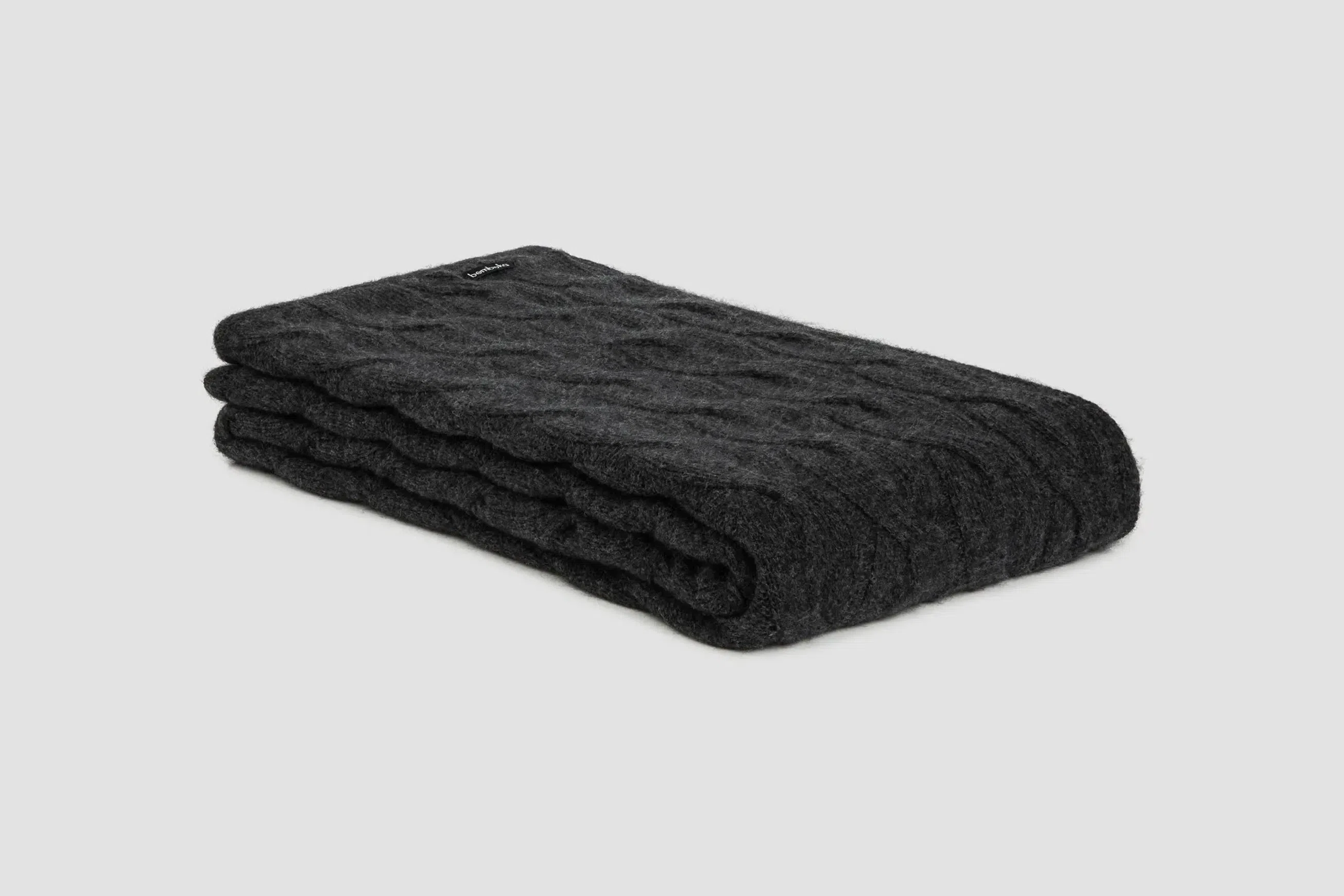 Chunky Cable Angora & Merino Wool Throws