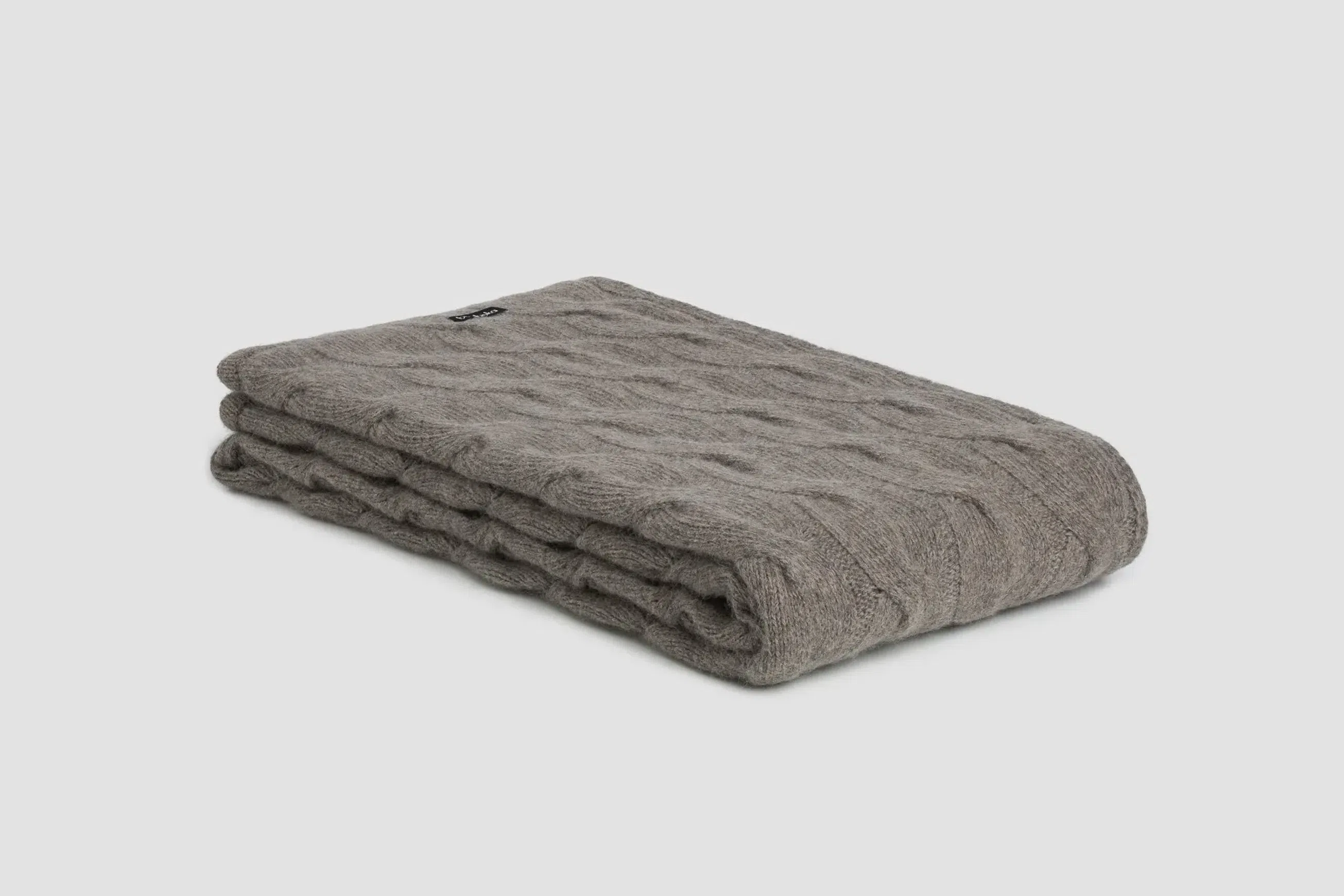 Chunky Cable Angora & Merino Wool Throws