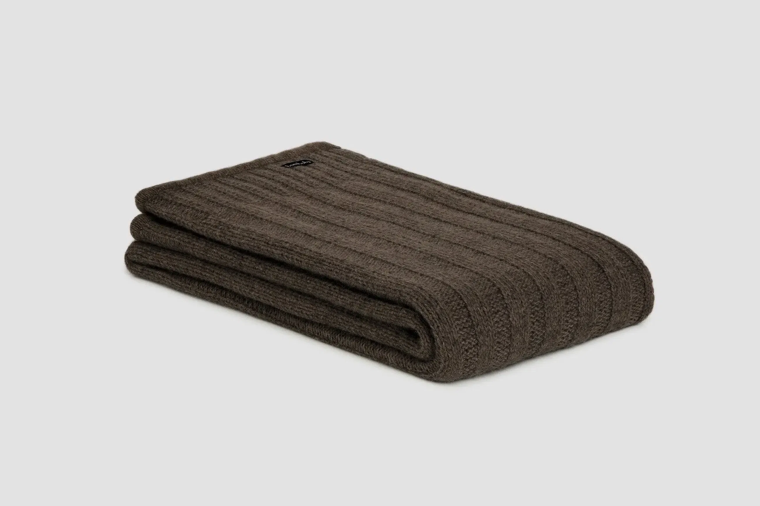 Chunky Rib Angora & Merino Wool Throws