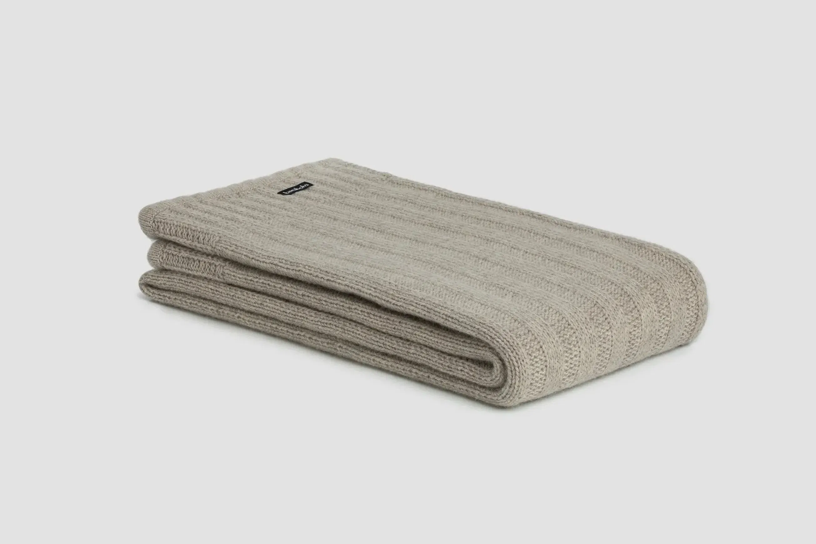 Chunky Rib Angora & Merino Wool Throws