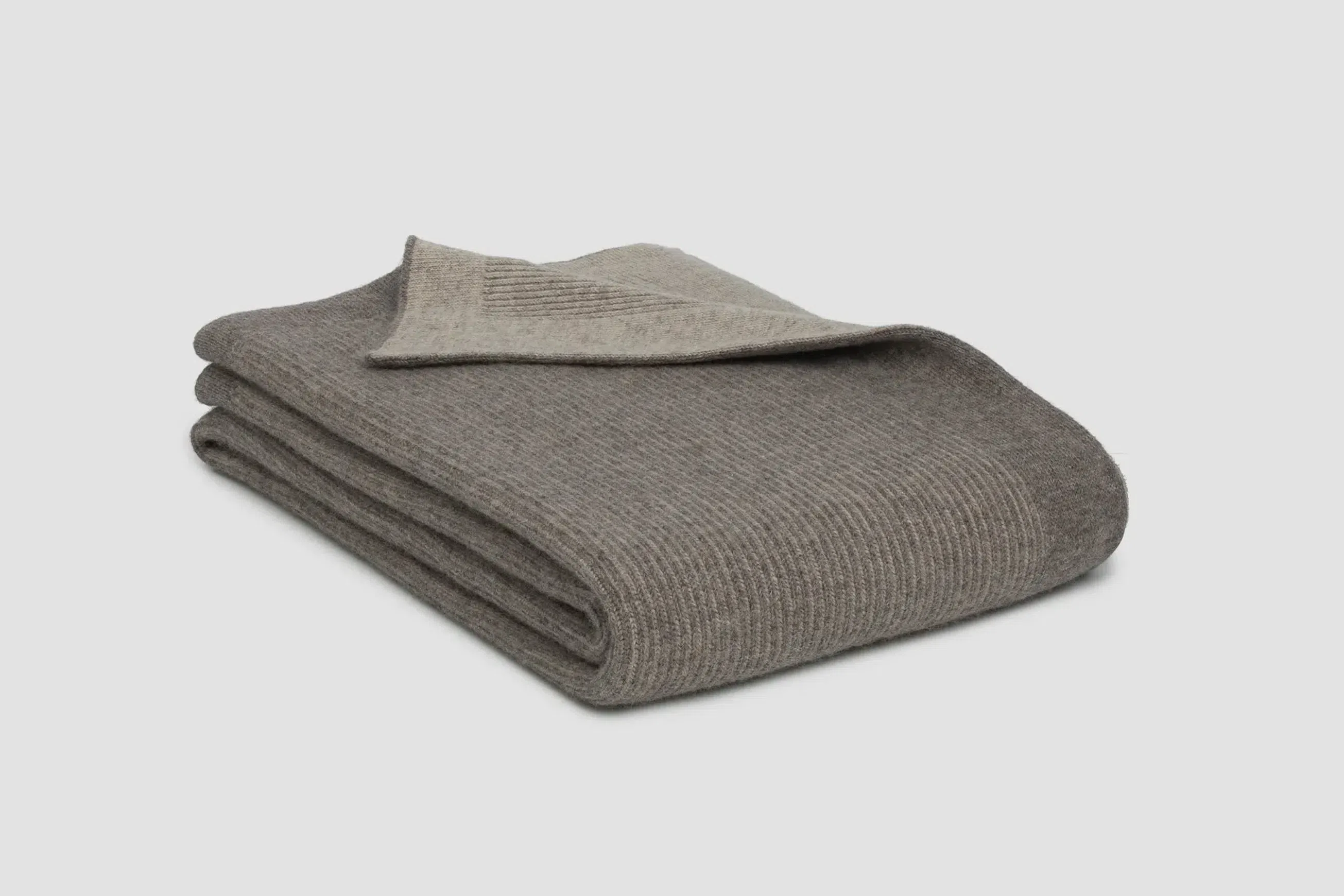 Reversible Rib Angora & Merino Wool Throws