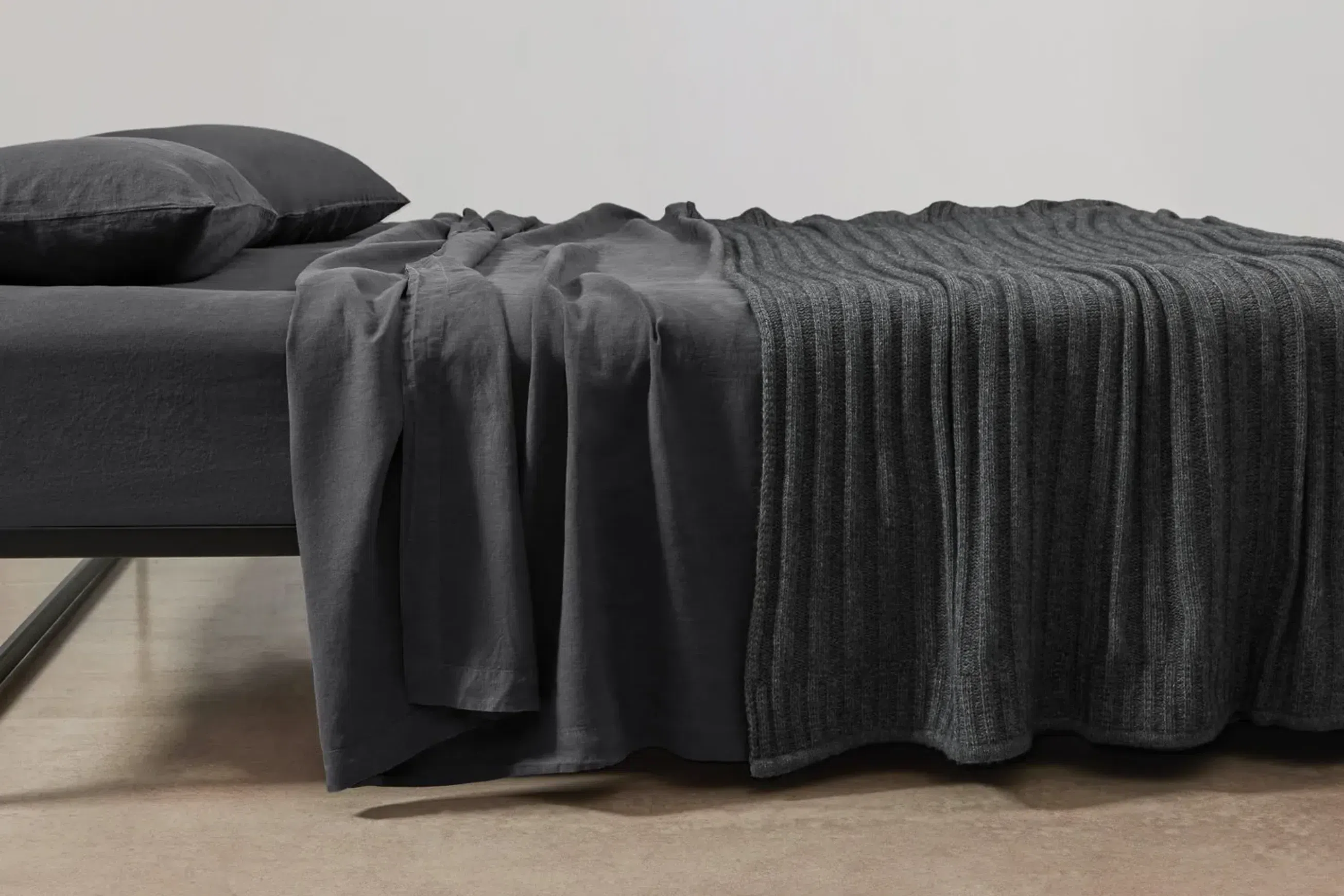 Chunky Rib Angora & Merino Wool Throws