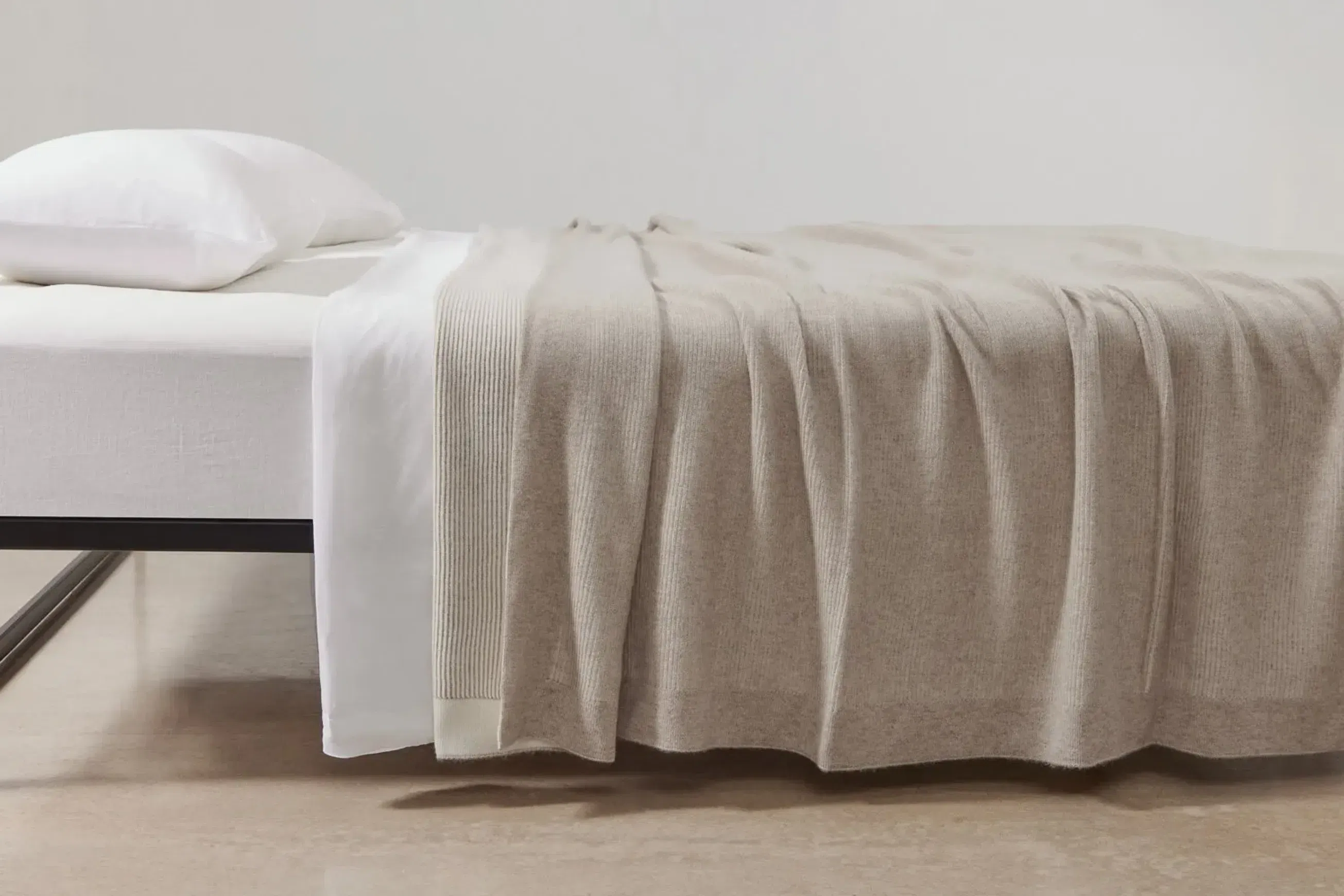 Reversible Rib Angora & Merino Wool Blankets
