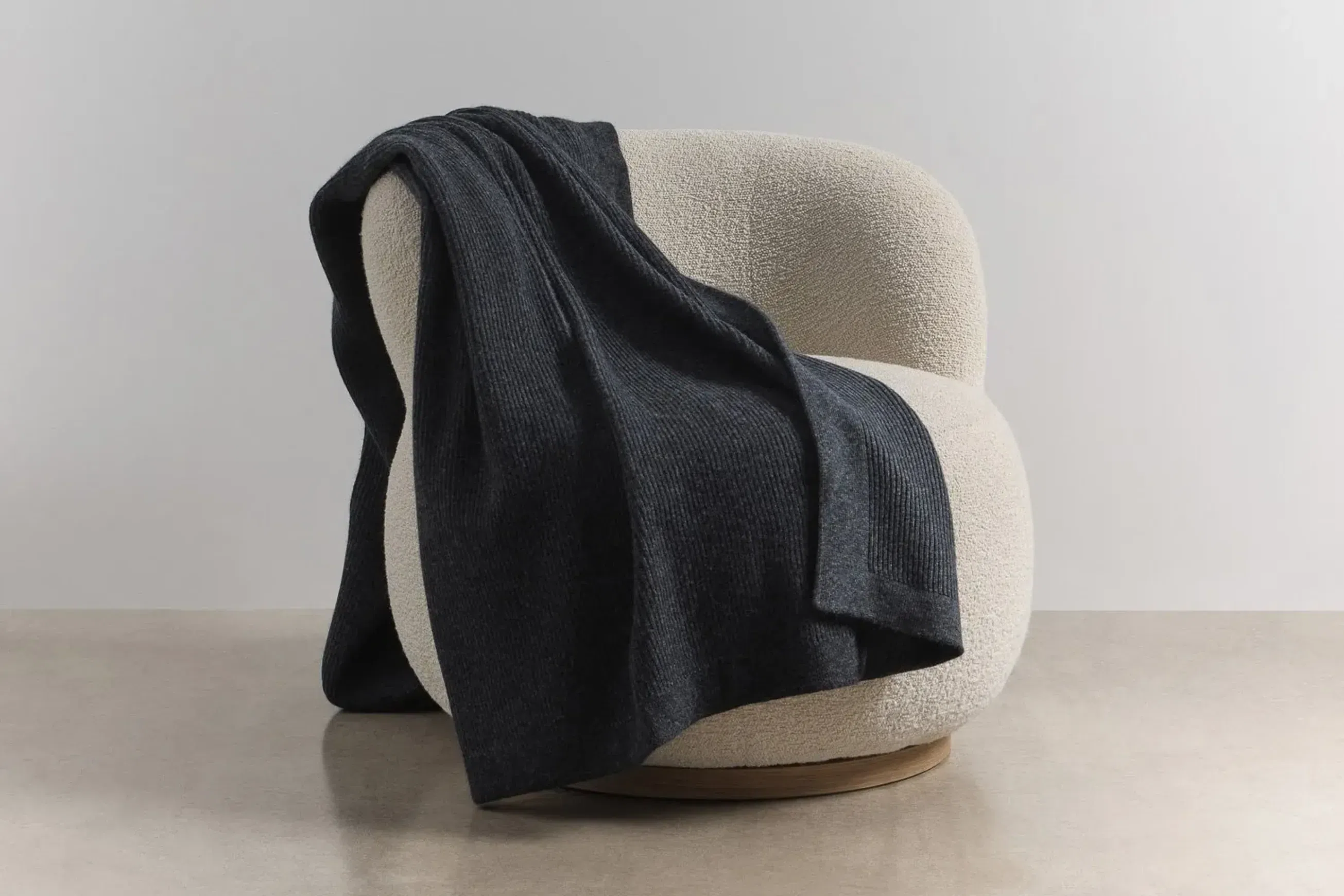 Reversible Rib Angora & Merino Wool Throws