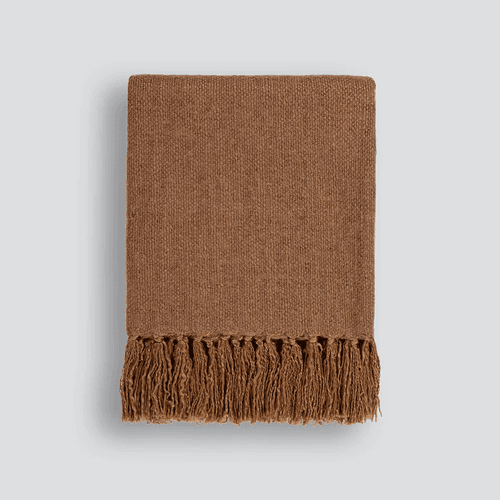 Baya Richmond Throw - Cinnamon | Acrylic/Wool Blend