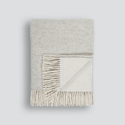 Baya Casa Throw - Silver | Merino Blend