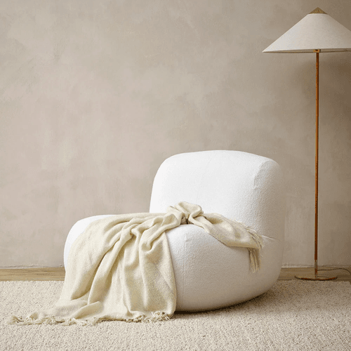 Baya Richmond Throw - Ecru | Acrylic/Wool Blend
