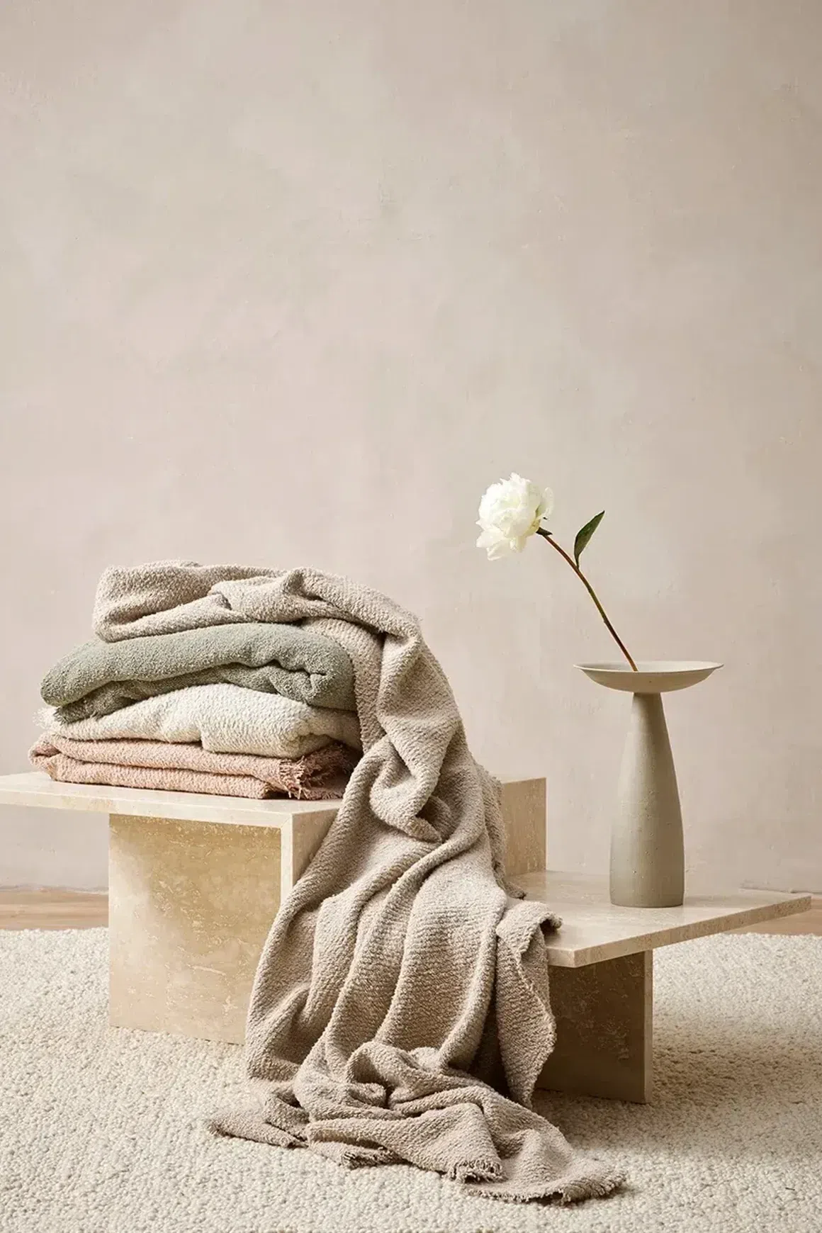 Baya Cromwell Throw - Blush | Cotton Blend
