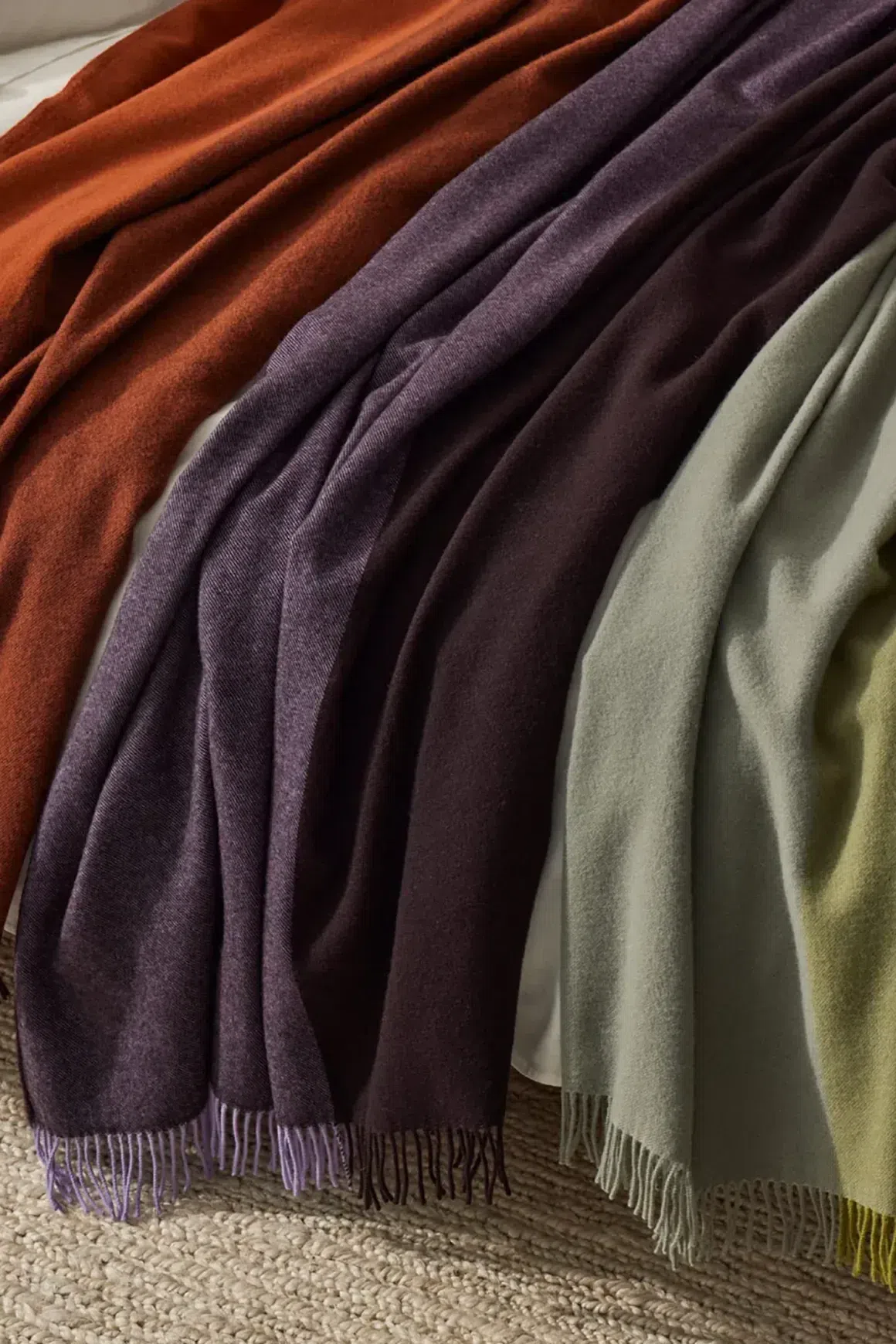Weave Home Fiord Throw Blanket - Kelp | 100% Premium Wool