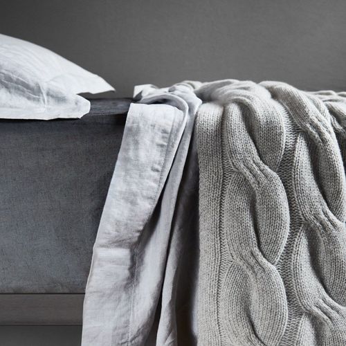 Pure Italian Cashmere Throw - Chunky Cable