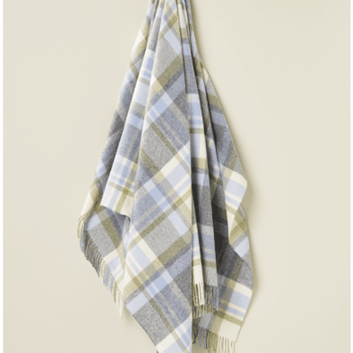 NZ Wool Throw - Portree Duck Egg | 100% Merino Wool