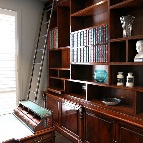 Victorian Bookcase with Faux Books