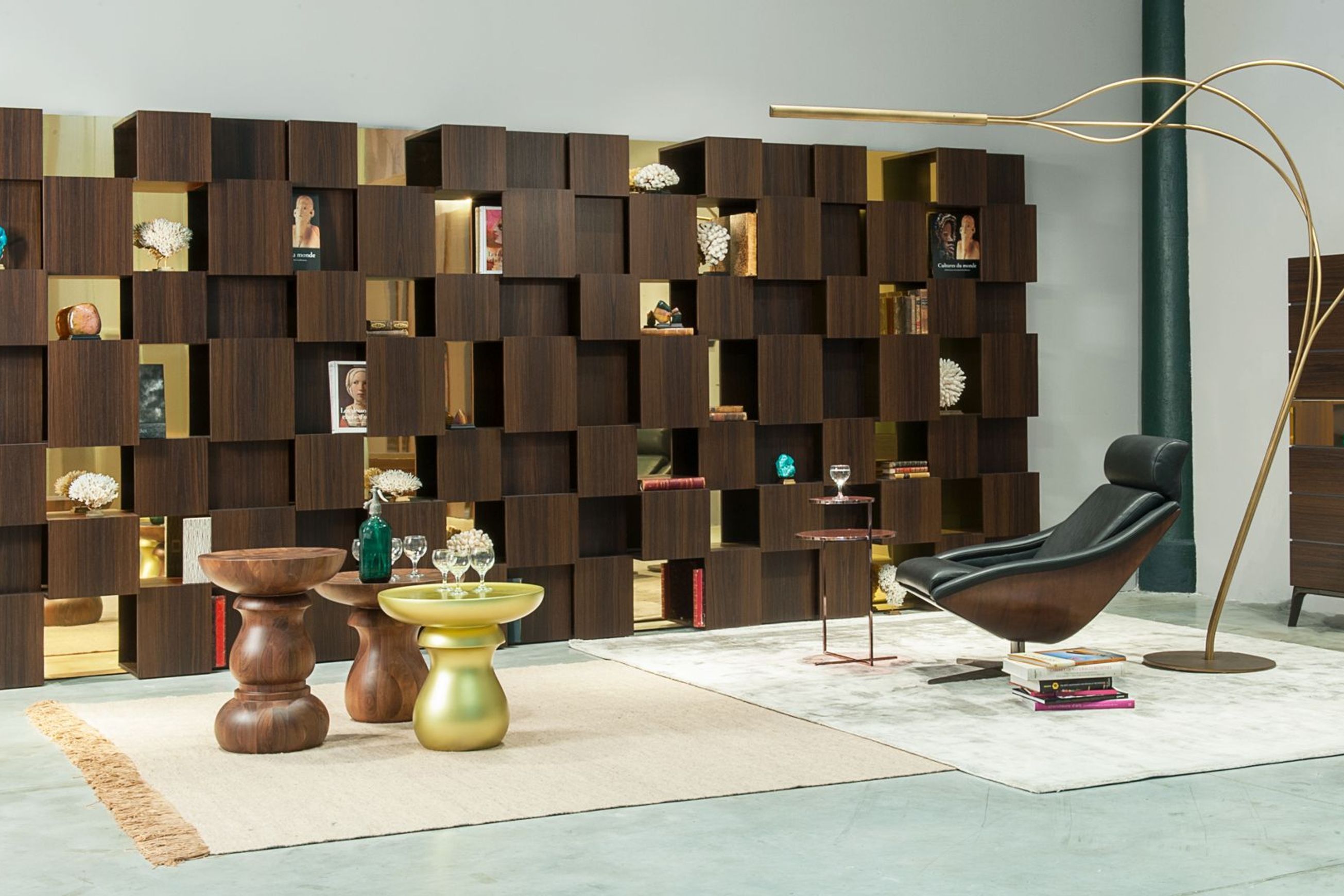 Pixl Bookcase Veneered Multi-Niches