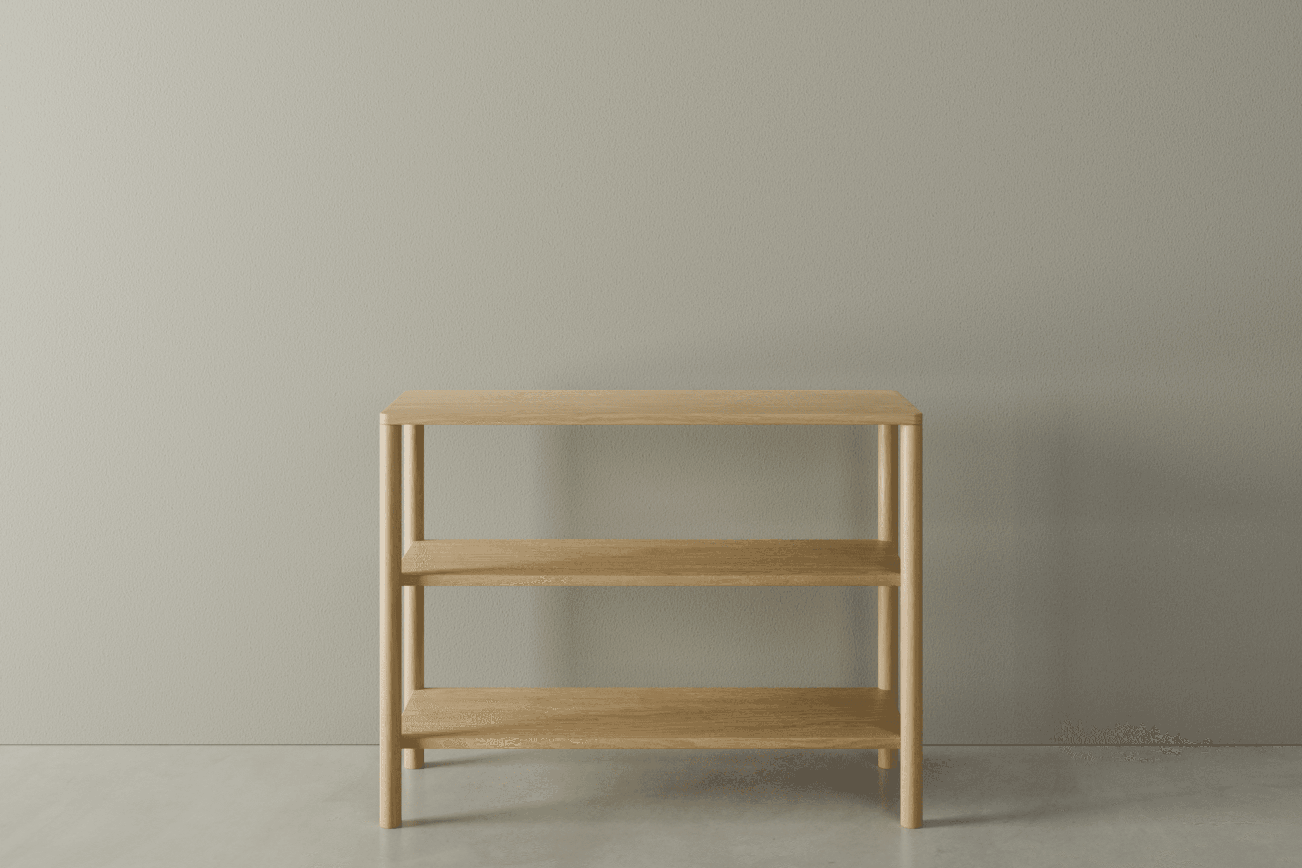 Nordica Bookshelf - 2 Tier Solid Oak (small)