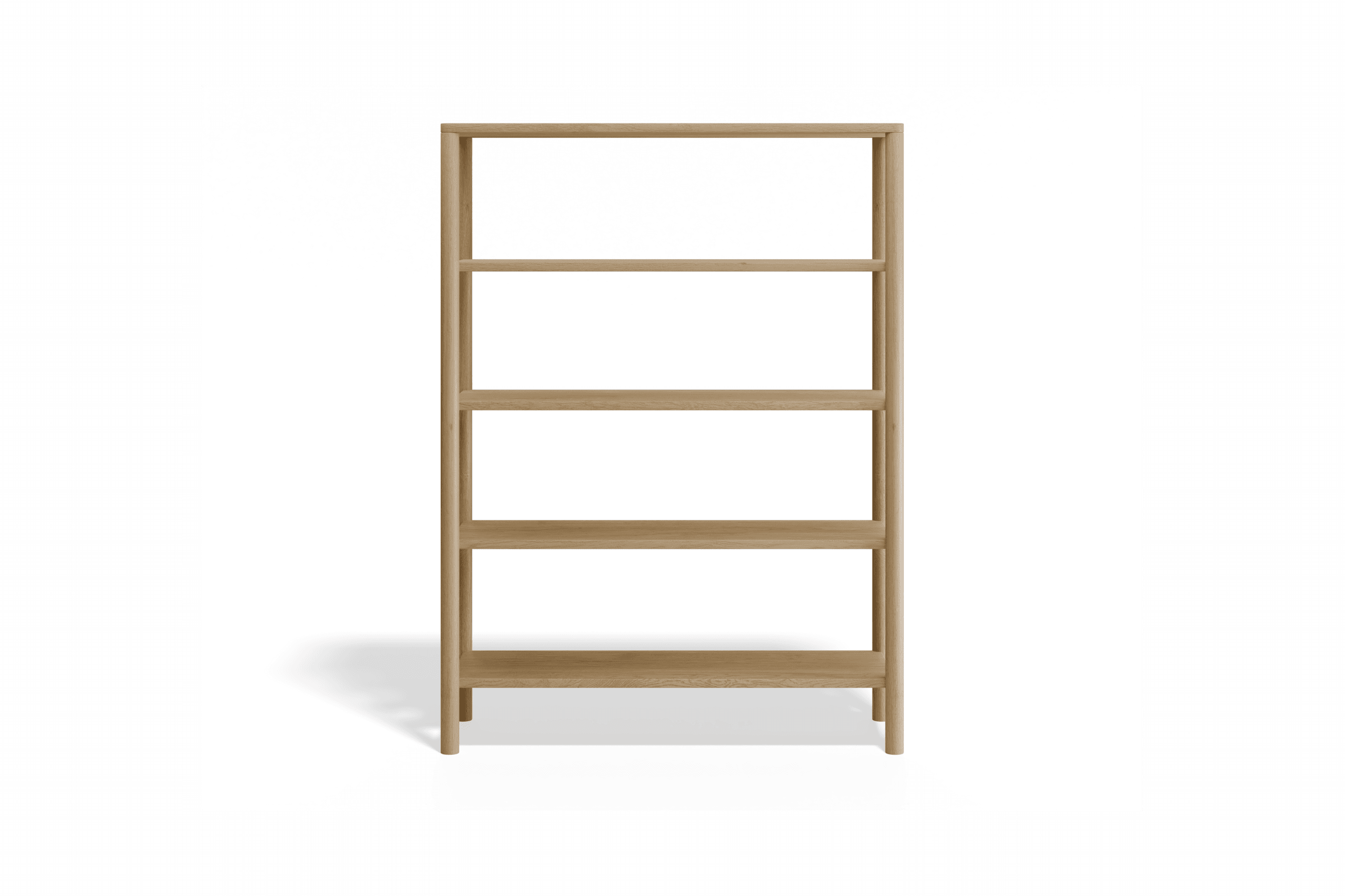 Nordica Bookshelf - 4 Tier Solid Oak (large)