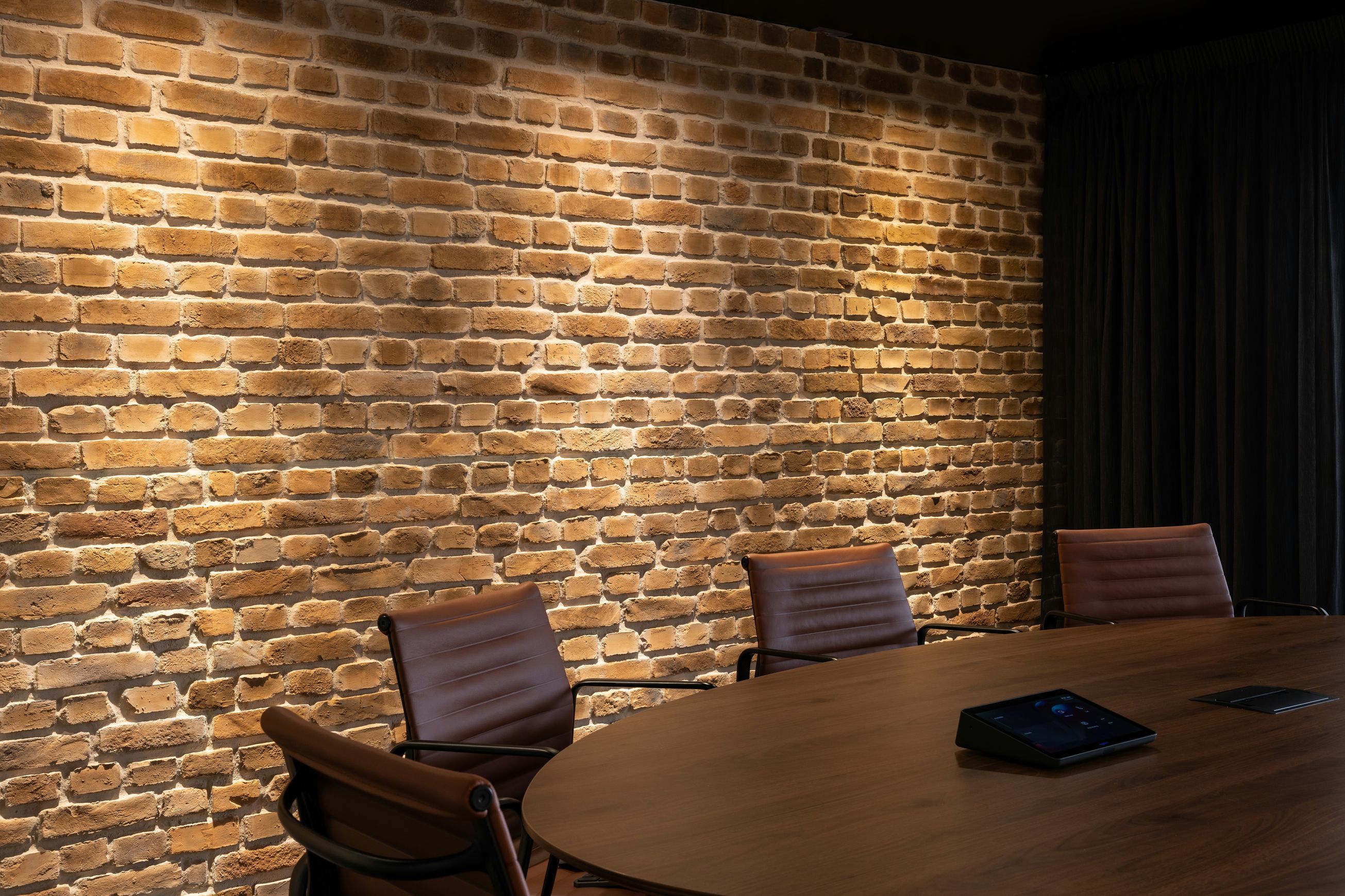 Loft Brick Wall Panels by Muros | Authentic Brown Wall