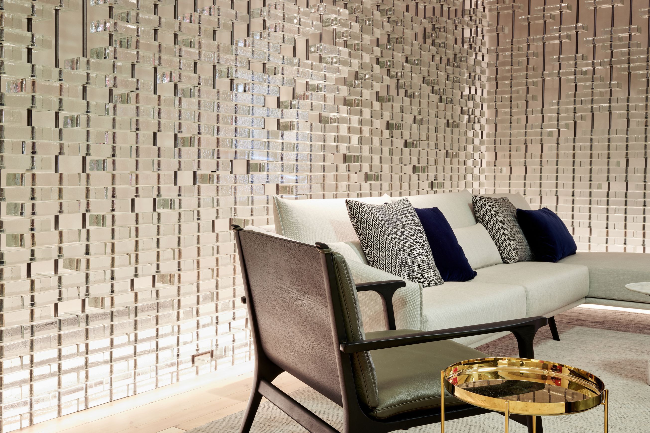 Poesia Mottled Cast Glass Bricks