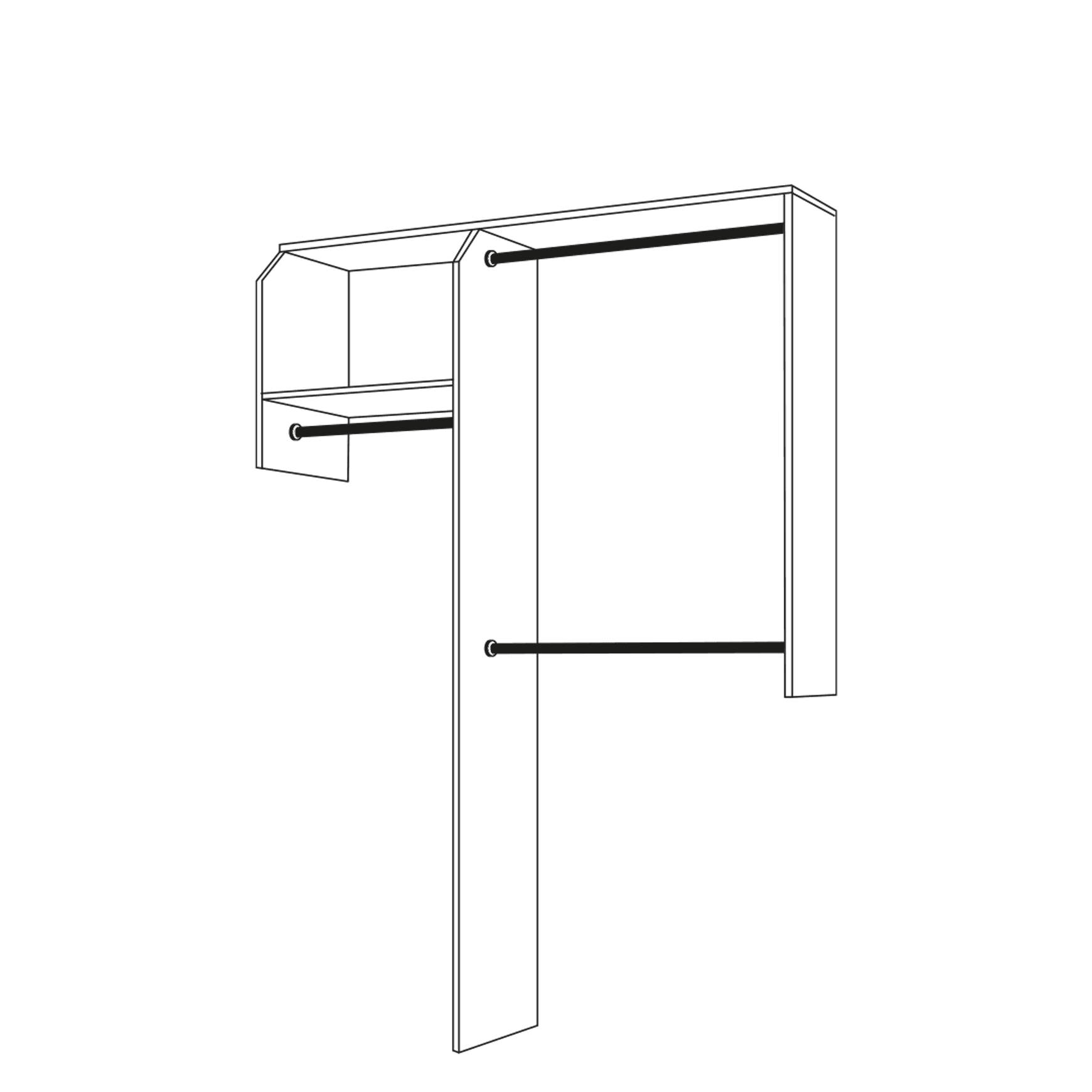 Basic Reach-In Style Wardrobe