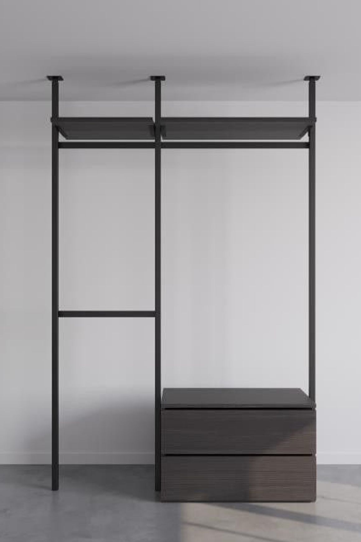 The Sophisticated LBD | Ceiling Fixed Wardrobe