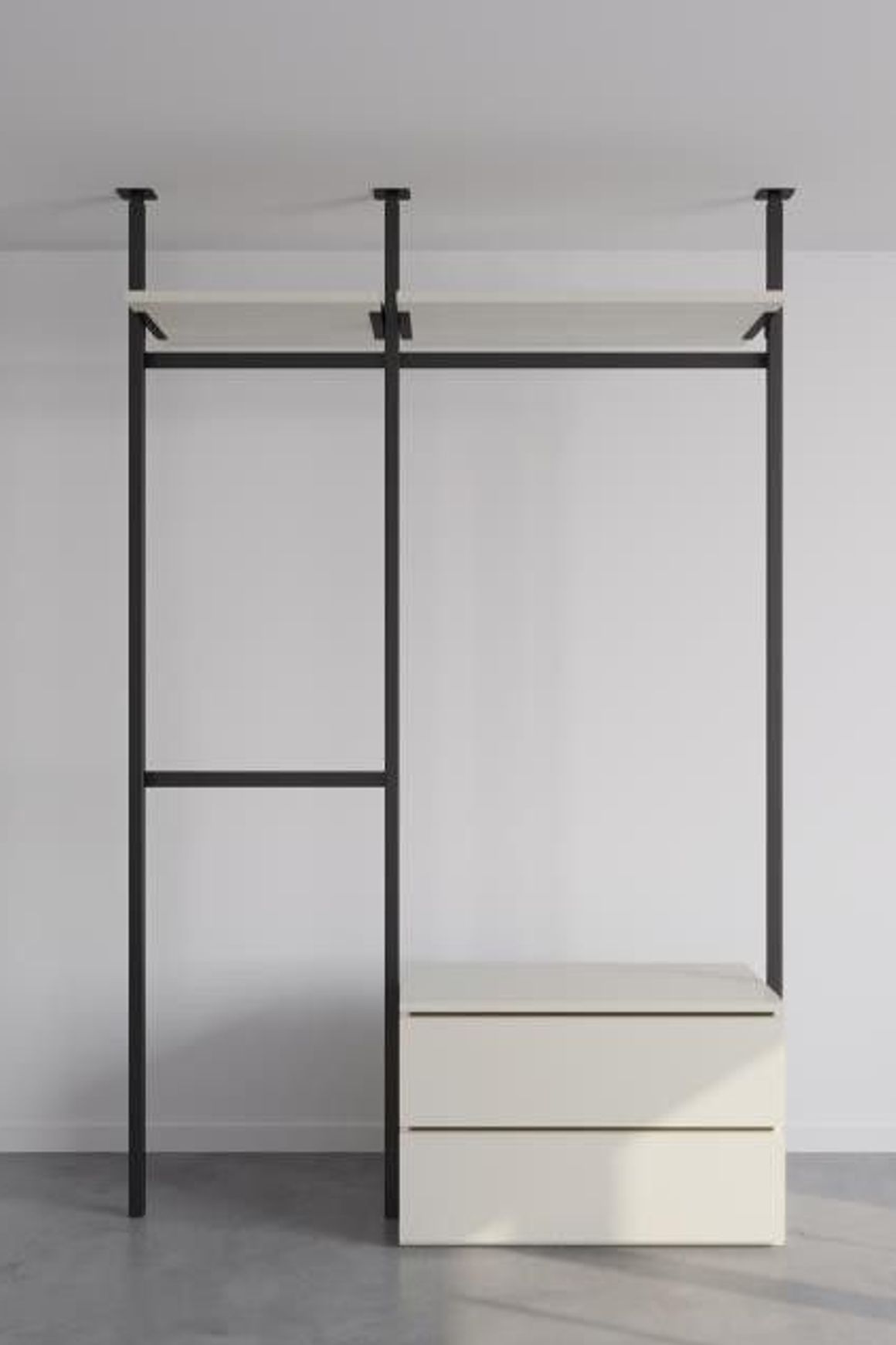 The Sophisticated LBD | Ceiling Fixed Wardrobe