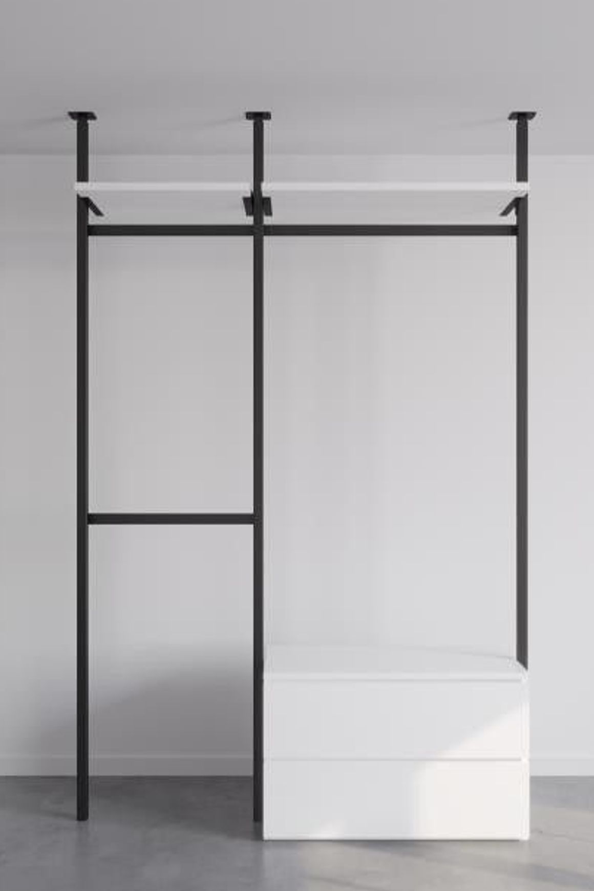 The Sophisticated LBD | Ceiling Fixed Wardrobe