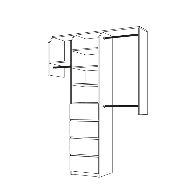 Standard Reach-In Style Wardrobe