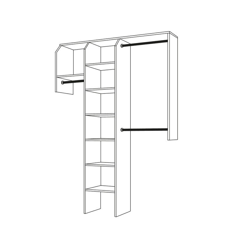 Reach-In With Drawers Wardrobe