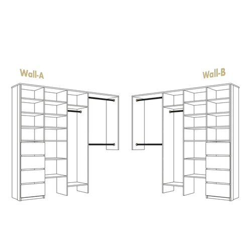 Walk-Thru Wardrobe With Drawers