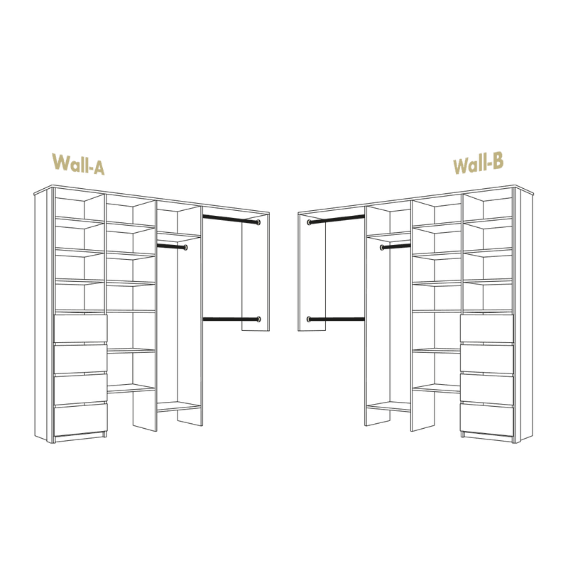 Walk-Thru Wardrobe With Drawers