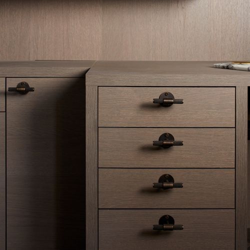 Buster and Punch Cabinet T-Bar Handle on Plate